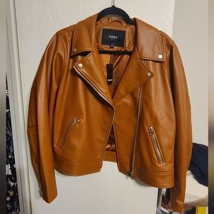 Moto Jacket  caramel color